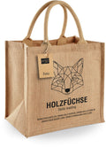Jutetasche 14l Midi Holzfüchse